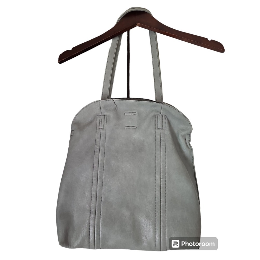 ANTIK KRAFT Gray 2 in 1 Vegan Leather Double Handles FAITH TOTE (missing strap)